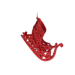 Аксессуары для праздников - Елочное украшение BonaDi Сани 11,5 см Красный (788-855) (MR63066)