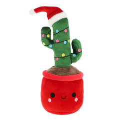 Персонажи мультфильмов - Мягкая игрушка Keel toys Цветок в горшке на Рождество Кактус 12 см (SX3552/1)