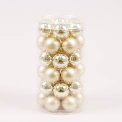 Аксесуари для свят - Кульки скляні Flora D 3,8 см 36 шт Золотистий (44556) (MR62926)