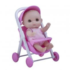 Пупсы - Пупс JC Toys Малыш с коляской (JC16912-1) (4105010)