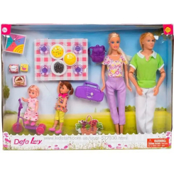Куклы - Набор кукол DEFA "Семья" Bambi 8301 Фиолетовый (9113s45439)