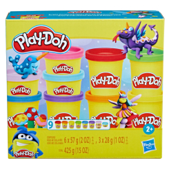 Набори для ліплення - Набір для ліплення Play-Doh Яскрава веселка 9 баночок (F7369/F7965)