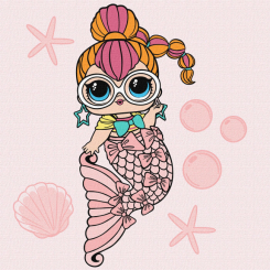 Товары для рисования -  Картина по номерам Ідейка Lol Surprise Mermaids Neon QT 40х40 см (KHO6264)