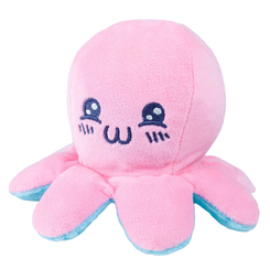 М'які тварини - М'яка іграшка KidsQo Восьминіг перевертиш рожево-блакитний 11 см (KD653)
