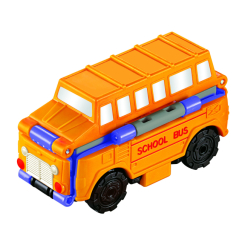 Транспорт і спецтехніка - Машинка-трансформер Flip Cars Туристичний і Шкільний автобус 2 в 1 (EU463875-10)