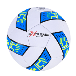 Спортивні активні ігри - М'яч футбольний Extreme motion №5 білий з синім (FP100/2)