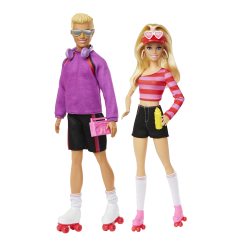 Ляльки - Набір Barbie Fashionistas Барбі та Кен На роликах удвох (HXK90) Ляльки - Набір Barbie Fashionistas Барбі та Кен На роликах удвох (HXK90)
