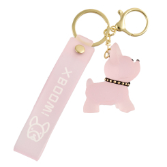 Брелоки - Брелок Brelok market Бульдог прозорий рожевий (2060000021328)