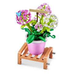 Конструкторы с уникальными деталями - Конструктор MAX S1 Садовые растения в горшках Белые и розовые цветы 233 детали (83183GQ1/4)