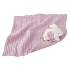 Брязкальця, прорізувачі - Прорізувач з комфортером Kikadu Кролик блідо-рожевий (1874605)