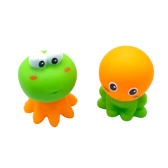 Іграшки для ванни - Набір для купання Bibi Toys Морські тваринки восьминіг, жабка (761100BT)