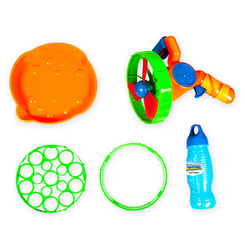 Уцінені іграшки - Уцінка! Мильні бульбашки Wanna Bubbles Бластер 2 в 1 помаранчевий (BB014-2)