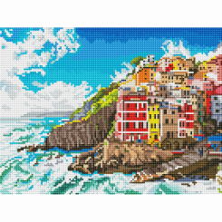 Товари для малювання - Алмазна мозаїка Brushme Містечко на скелях (RDBS7002) Товари для малювання - Алмазна мозаїка Brushme Містечко на скелях (RDBS7002)