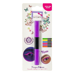 Косметика - Подводка-тушь для век Lukky Ультра-фиолет 2 в 1 фиолетовая (T18920)