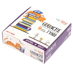 Канцтовары - Набор гуашевых красок ROSA Kids Cats 9 цветов (301102) Канцтовары - Набор гуашевых красок ROSA Kids Cats 9 цветов (301102)