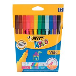 Канцтовари - Фломастери BIC Kids Visa 880 12 шт в наборі (888695)