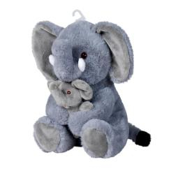 Мягкие животные - Мягкая игрушка Nicotoy Пушистые зверушки с малышом Слон 28 см (5851124/1)