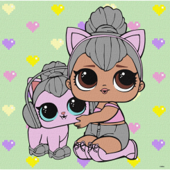 Товары для рисования - Картина по номерам Ідейка Lol Surprise TroopSurprise Kitty Queen with Kitty Kitty 40 х 40 см (KHO6290)