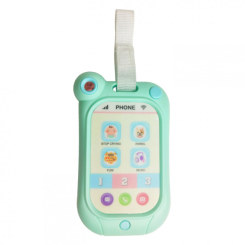 Навчальні іграшки - Дитячий телефон Metr + G-A081 інтерактивний Бірюзовий (26069s30299)