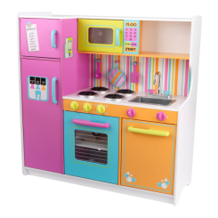 Детские кухни и бытовая техника - Игрушечная кухня KidKraft Deluxe яркая (53100)