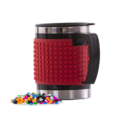 Чашки, склянки - Термочашка Pixie Crew з піксельним полем червона 480 мл (PXN-02-01) (0702811692527)