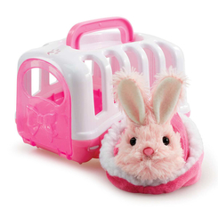 Мягкие животные - Мягкая игрушка Addo Крольчонок в переноске розовый (315-11143-B/2)