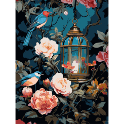 Товары для рисования - Картина по номерам Strateg Цветочная ночь 30 х 40 см (SS-1289)