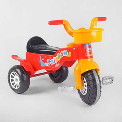 Детский транспорт - Трехколесный велосипед корзинка пищалка Pilsan Rainbow 50 кг Red and yellow (109418)