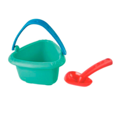 Наборы для песочницы - Набор для песочницы Hape Ведро с лопаткой (E4089)