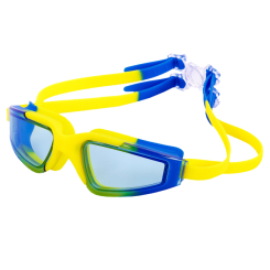 Для пляжу і плавання - Окуляри для плавання з берушами в комплекті SEALS HP-8600 Жовто-синій