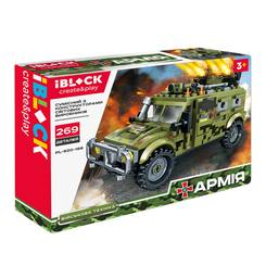 Конструкторы с уникальными деталями - Конструктор IBLOCK Военный Hummer с ракетами (PL-920-166)