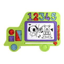 Розвивальні іграшки - Магнітна дошка для малювання Roo crew Шкільний автобус (58002)