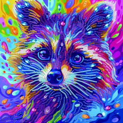 Мозаика - Алмазная мозаика Brushme Цветной енот (BH031)