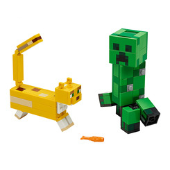 Конструктори LEGO - Конструктор LEGO Minecraft Кріпер та оцелот (21156)