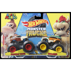 Автомодели - Набор машинок Hot Wheels Monster Trucks Donkey Kong vs Bowser (FYJ64/HNX23)
