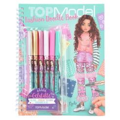 Товари для малювання - Набір для розфарбовування Top Model Fashion Doddle і 6 гелевих ручок (046952)