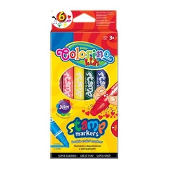 Канцтовари - Фломастери Colorino 6 кольорів двосторонні зі штампиком (36122PTR)