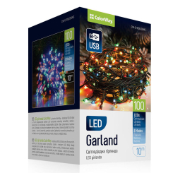Мебель для геймеров - Светодиодная гирлянда СolorWay LED 100 10м 8 функций разноцветная USB (CW-G-100L10UMC) Мебель для геймеров - Светодиодная гирлянда СolorWay LED 100 10м 8 функций разноцветная USB (CW-G-100L10UMC)