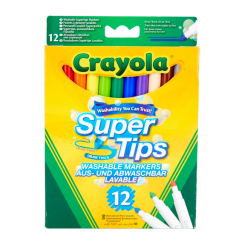 Канцтовары - Набор фломастеров Crayola Supertips 12 шт (7509)