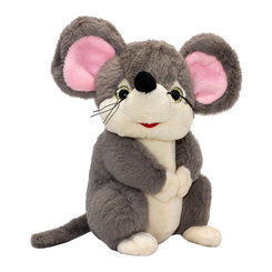 М'які тварини - М'яка іграшка Devilon Мишка здивована сіра 22 см (164611/2-1)
