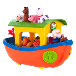Розвивальні іграшки - Ігровий набір Kiddieland Ноїв ковчег на колесах українською (031881)