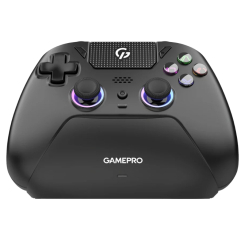 Геймпади - Геймпад GamePro 2.4G/BT 5.1/USB Switch/PS/PC/iOS/Android RGB Black (GPS20BDOC)