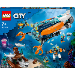 Конструкторы LEGO - Конструктор LEGO City Глубоководная исследовательская подводная лодка (60379)