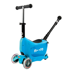 Детский транспорт - Самокат Micro Mini2go deluxe plus голубой (MMD034)