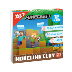 Наборы для лепки - Пластилин Yes Minecraft 12 цветов (540668)