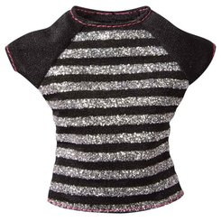 Одежда и аксессуары - Игровой набор Стильные комбинации Блузка в блестящую полоску Barbie (CFX73 / DMB41)
