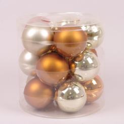Аксесуари для свят - Кульки скляні Flora D-8 см. 15 шт(44601) (MR35720)