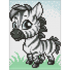 Мозаика - Алмазная мозаика Идейка Маленькая зебра 15 х 20 см (AMM1021)