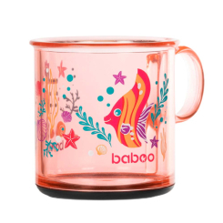 Детская посуда и аксессуары - Чашка Baboo Sea Life с нескользящим дном розовая (8-140)