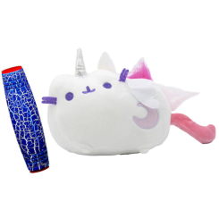 Подушки - Комплект М'яка іграшка кіт місячний єдиноріг Pusheen cat і Антистрес іграшка Mokuru (vol-721)